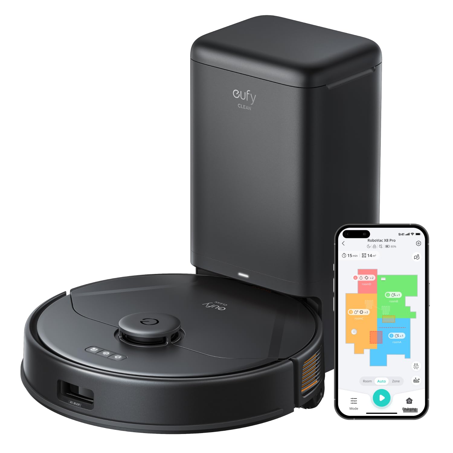 جارو رباتیک یوفی eufy X8Pro Robot Vacuum Cleaner with Self-Empty