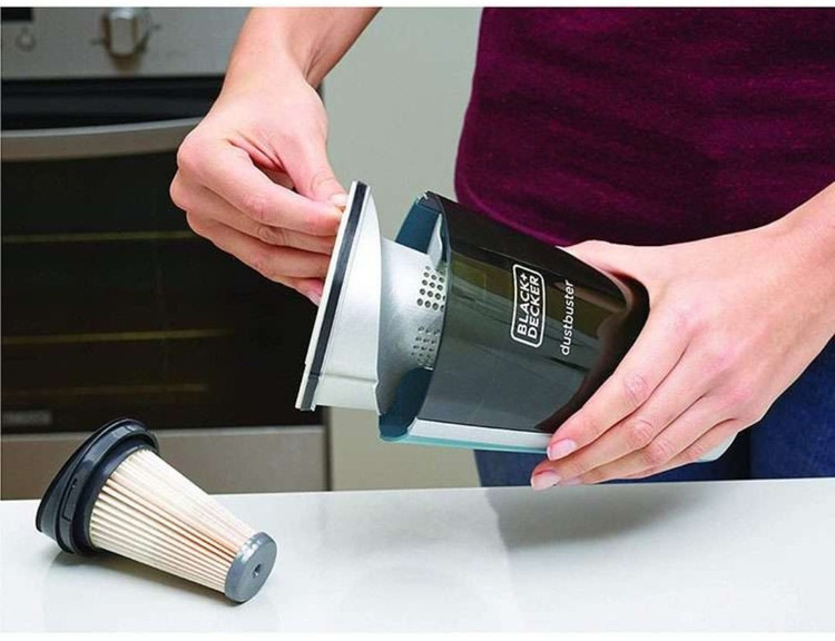 جارو شارژی بلک اند دکر ۲ کاره کد ۴۲۰ ایستاده و دستی black & decker طوسی