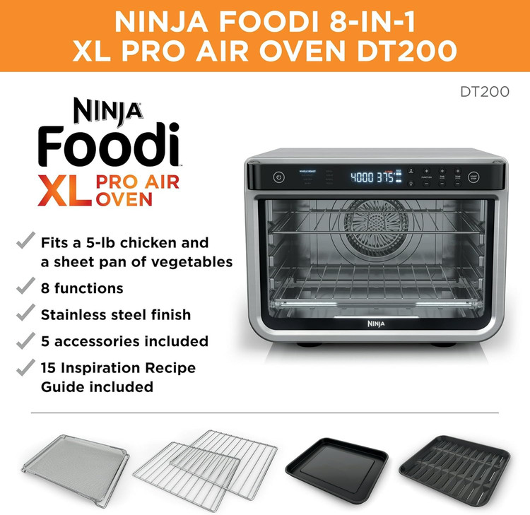 آون توستر و فر رومیزی نینجا مدل NINJA DT200