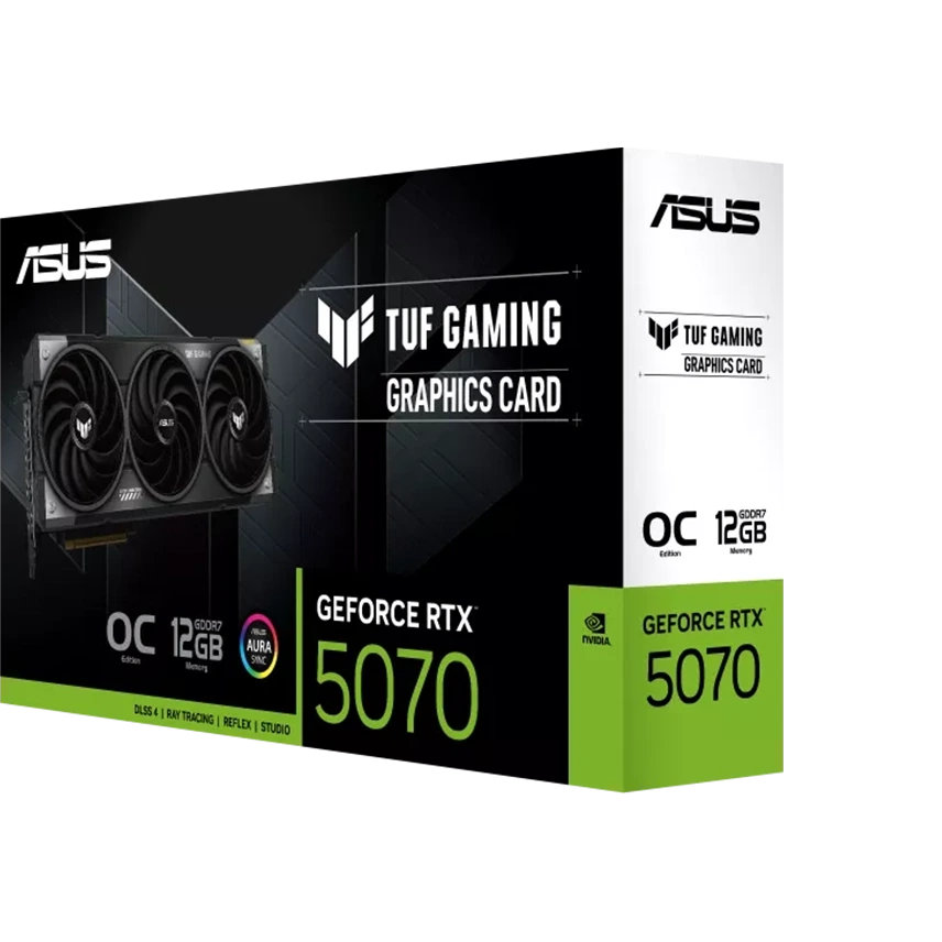 کارت گرافیک ایسوس مدل TUF Gaming RTX 5070 OC حافظه 12 گیگابایت + ضمانت اصالت و سلامت ظاهری و فنی