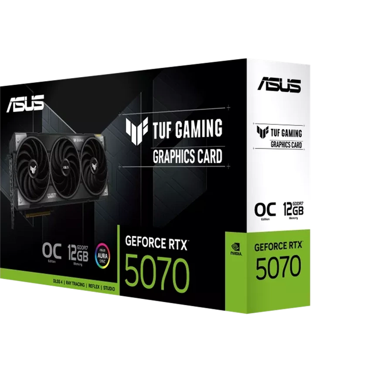 کارت گرافیک ایسوس مدل TUF Gaming RTX 5070 OC حافظه 12 گیگابایت + ضمانت اصالت و سلامت ظاهری و فنی