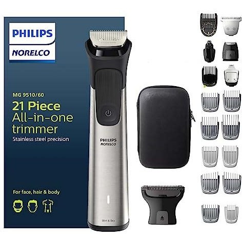 ست ماشین اصلاح فیلیپس مدل MG9510/60 با تکنولوژی برش مستقیم و ضد آب